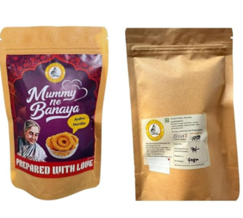 Mummy ne Banaya Murukku, Andhra Style, Ready to Eat Snack, Traditional Indian Snack Gluten-Free, No Maida, Authentic South Indian Snack, Made with Rice flour and besan Perfect Tea-Time Delight Crispy & Spicy Tea-Time Namkeen | Festive Special | Homemade Crunchy Treat (70gm – Pack of 3)