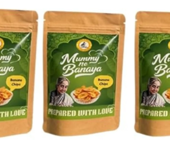 Mummy Ne Banaya Homemade Banana Chips | Traditional South Indian Snack | Prepared with Love | Crispy & Tasty Tea-Time Snack | 100% Natural, Preservative-Free 70GM (Pack of 3)