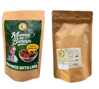 Mummy ne Banaya Gujarati Bhakarwadi, Homemade Snack, 125g Prepared with Love Healthy Snacks for Adults & Kids | Gluten Free | No Artificial Colors or Preservatives, Freshly Made, Ready to Eat, Crunchy Masala Flavor – 125g Pack of 2